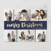 Handskriven Glad Jul Foto Collage