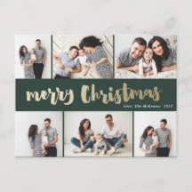 Handskriven Glad Jul Foto Collage