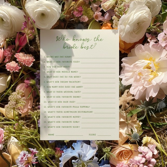 Handskriven Grönt som känner till det bästa brickk Inbjudningar (Skapare uppladdad)