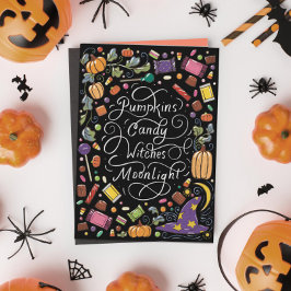 Handskriven Halloween Önskemål Helgkort