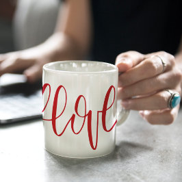 Handskriven Heart Kärlek Kaffemugg