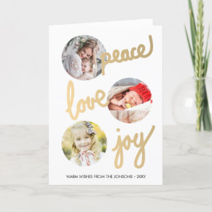 Handskriven Helgdagar för Guld 3 fotosamlingskort Helgkort