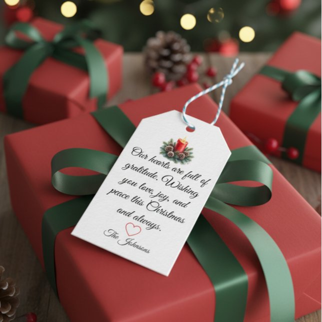 Handskriven jul  presentetikett (Skapare uppladdad)