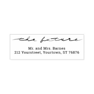 Handskriven Kalligrafi Bröllop Självfärgande Stämpel