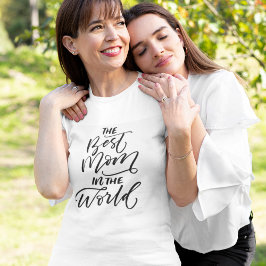 Handskriven kalligrafi det bästa Mamma i världen T Shirt