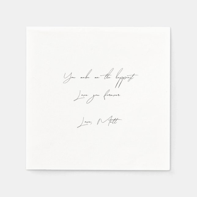 Handskriven Kärlek-anteckning | Personal Touch Brö Pappersservett (Framsidan)