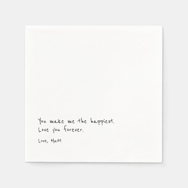 Handskriven Kärlek-anteckning | Personal Touch Brö Pappersservett (Framsidan)