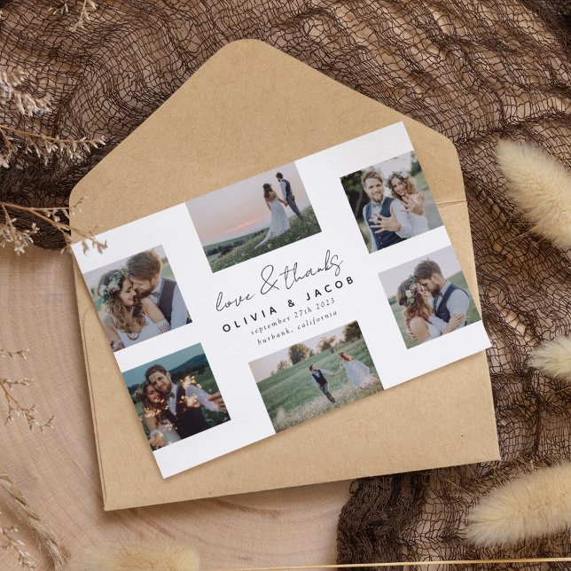 Handskriven Kärlek & tack 6 Photo Bröllop (Skapare uppladdad)