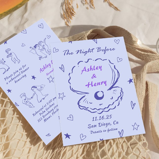 Handskriven Kvällen Före Övningsmiddagen Inbjudningar (Skapare uppladdad)