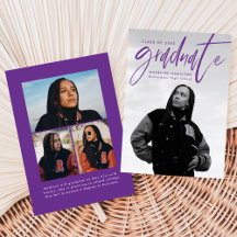 Handskriven Lila Push Script 4 Photo Studenten