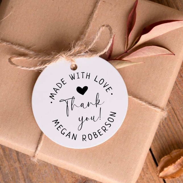 Handskriven Made med Kärlek Heart Anpassningsbar P Självfärgande Stämpel (Skapare uppladdad)