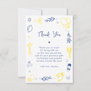 Handskriven Main Squeeze Baby Shower Tacksamhetsko Tack Kort