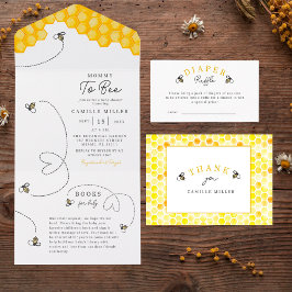 Handskriven Mamma till Bee Baby Shower