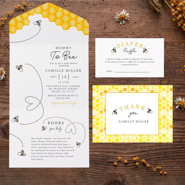 Handskriven Mamma till Bee Baby Shower (Skapare uppladdad)