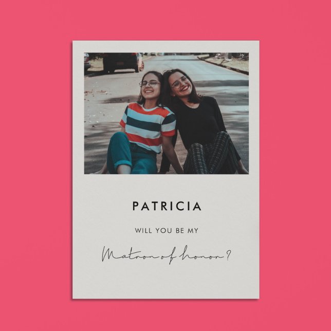 Handskriven Matron of Honor frieri kort (Skapare uppladdad)