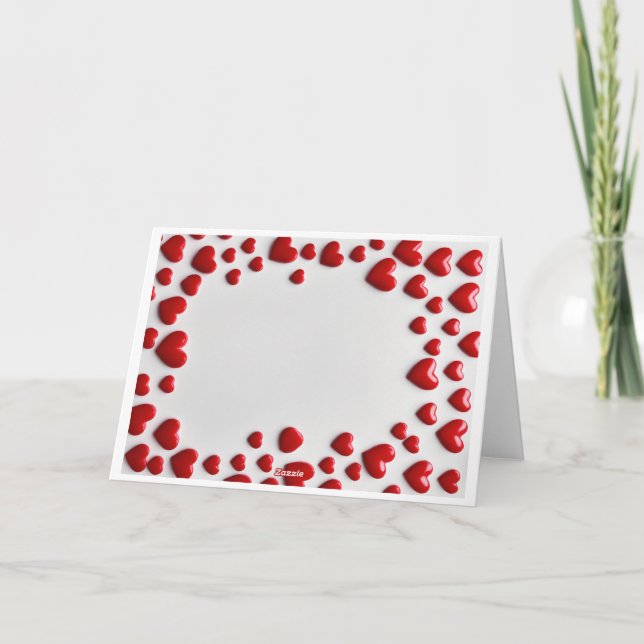 "Handskriven med Kärlek: Alla hjärtans Hälsning Tack Kort (Baksida)