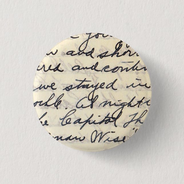 Handskriven med Kärlek Knapp (Framsida)