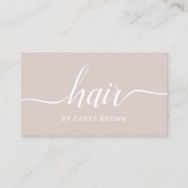 Handskriven Minimalist champagne för hårstylist Visitkort