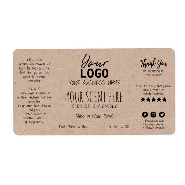 Handskriven, minimalistisk, centrerad sojalinje fraktsedel (Framsidan)