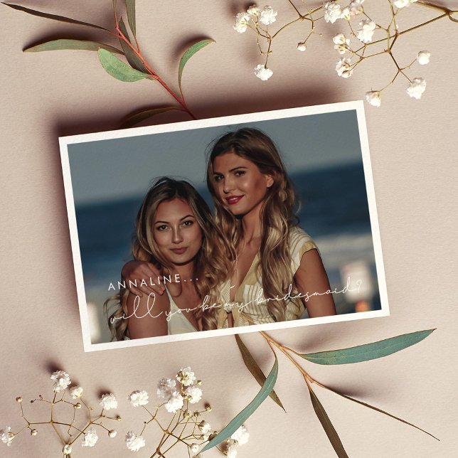 Handskriven minsta Bridesmaid-frieri kort (Skapare uppladdad)