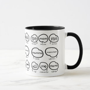 Handskriven Mom Typografi Modern Mors Dag Mugg