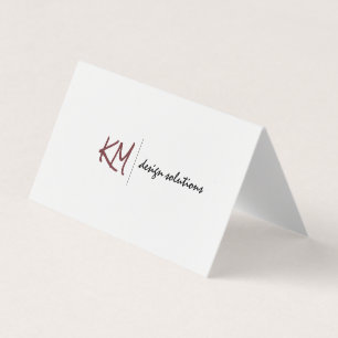 Handskriven Monogram Enkelt företag Visitkort