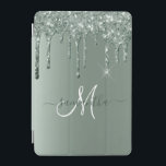 Handskriven Monogram för Mörk grönt Metall Glitter iPad Mini Skydd<br><div class="desc">Utformningen är ett foto och caseserna är inte gjorda med glitter, sekvenser, metall eller skogen. Den här utformningen finns även på andra modeller. Du kan också överföra den här designen till en annan produkt. Ingen egentlig glitter användes för att tillverka denna produkt. Den här designen kan vara personlig i det...</div>