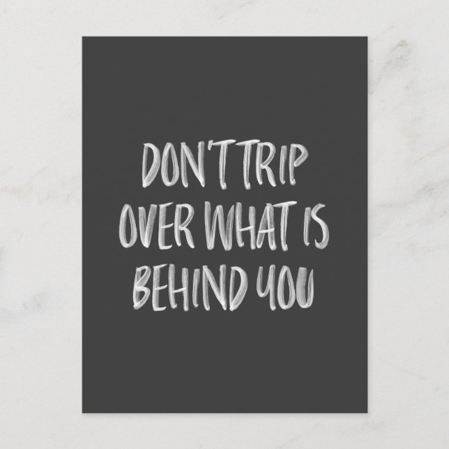 Handskriven Motiveringsot Black White Vykort (Framsida)