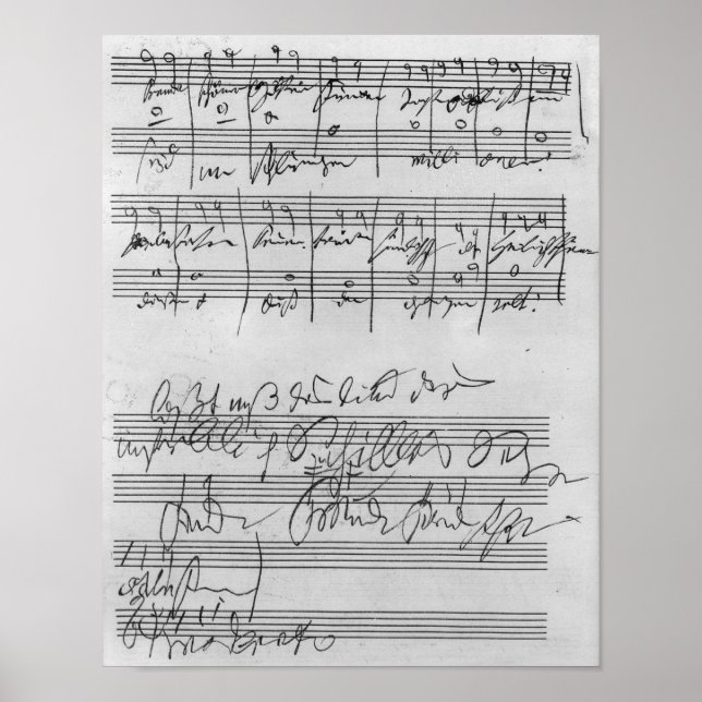 Handskriven musikalisk poäng poster (Framsidan)