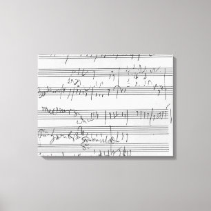 Handskriven musikalisk ställning canvastryck