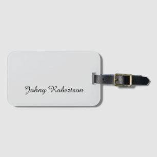 Handskriven Namn Enkel Elegant Professionell Moder Bagagebricka
