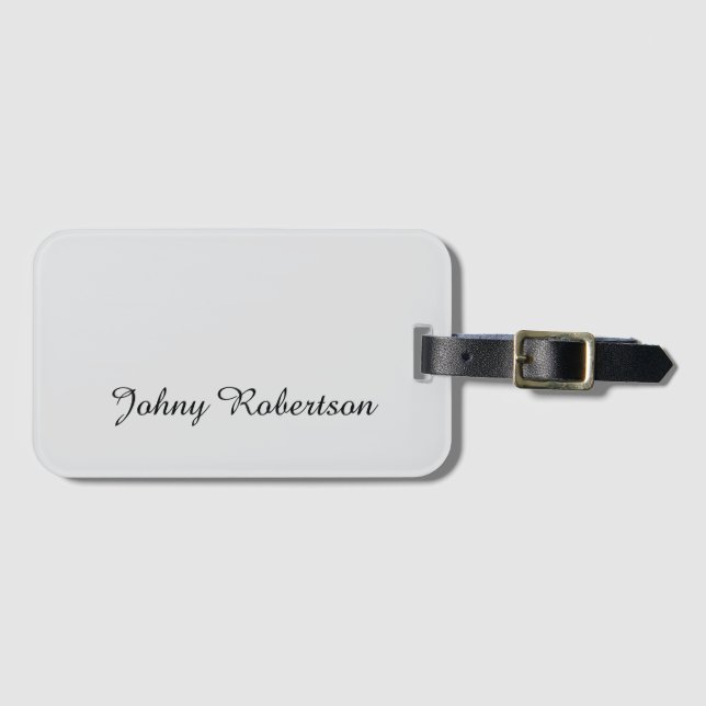 Handskriven Namn Enkel Elegant Professionell Moder Bagagebricka (Framsida horisontal)