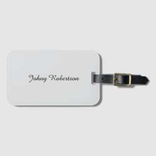 Handskriven Namn Enkel Elegant Professionell Moder Bagagebricka