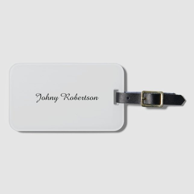 Handskriven Namn Enkel Elegant Professionell Moder Bagagebricka (Framsida horisontal)