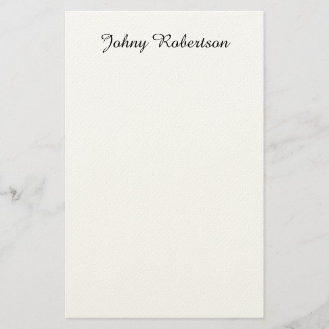 Handskriven Namn Enkel Elegant Professionell Moder Brevpapper (Framsida)