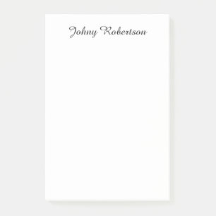 Handskriven Namn Enkel Elegant Professionell Moder Post-it Block