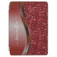 Handskriven Namn Glam Red Metall Glitter iPad Air Skydd (Framsidan)