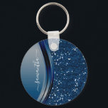 Handskriven Namn-marinblått Metall Glitter Nyckelring<br><div class="desc">Den här designen kan vara personlig i det område som tillhandahålls genom att ändra fotot och/eller text. Du kan också anpassa den genom att klicka på Anpassa den här mallen och sedan välja klicka för att anpassa ytterligare alternativ och ta bort eller ändra färg i bakgrunden, lägga till text, ändra...</div>