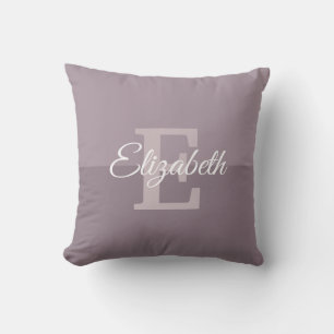 Handskriven Namn Monogram Initial Brev Elegant Kudde