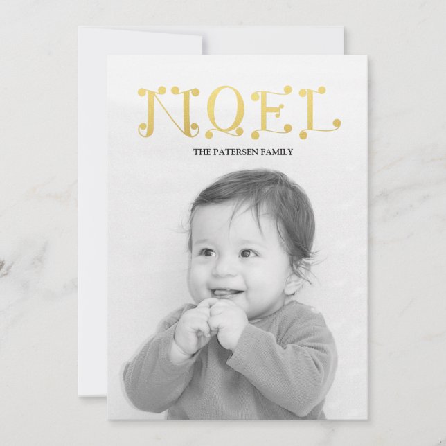 handskriven NOEL Julkort (Framsida)