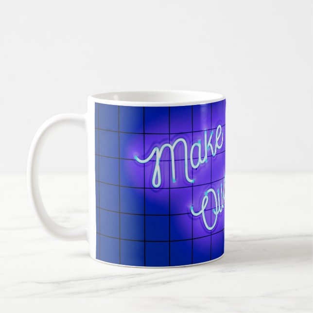 Handskriven nybörjartext gör din egen magi  kaffemugg (Vänster)