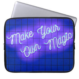 Handskriven nybörjartext gör din egen magi laptop fodral