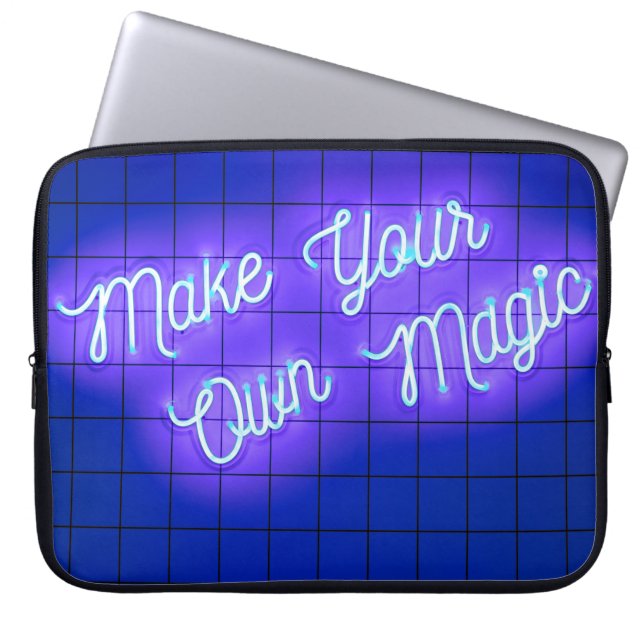 Handskriven nybörjartext gör din egen magi  laptop fodral (Framsidan)