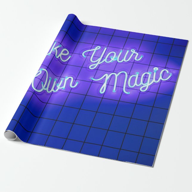 Handskriven nybörjartext gör din egen magi  presentpapper (Utrullad)