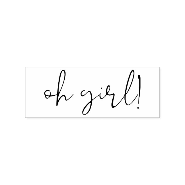 Handskriven Oh Girl Lettering Stämpel (Tryck)
