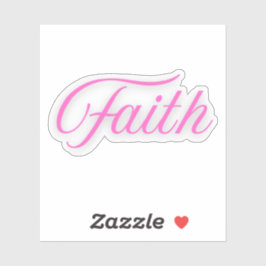 Handskriven ord Tro i rosa Klistermärken