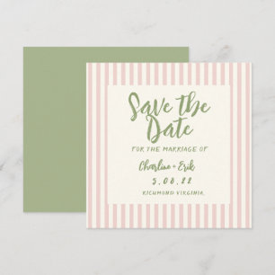 Handskriven pastell Retro Bröllop Save The Date Spara Datumet