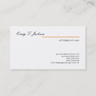Handskriven Professionell Attorney Lawyer Modern Visitkort