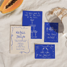 Handskriven ritad modern Funky Unik Bröllop