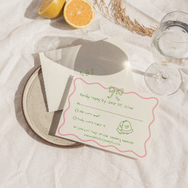 Handskriven ritad Retro Funky Modern Bröllop OSA Kort